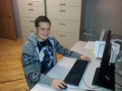Telcom & Data Intern, Jesus Cordova, Hard at Work